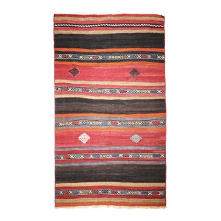 Bohemian Home Decor Stripe Design Turkish Kilim -3' 7'' X 6' For Sale