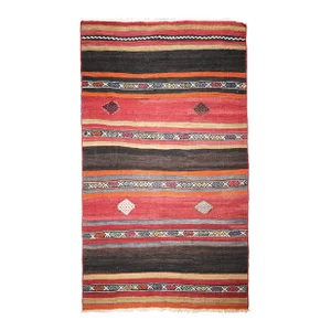 Bohemian Home Decor Stripe Design Turkish Kilim -3' 7'' X 6'