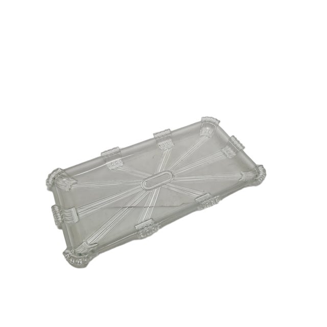 Polish Art Deco Tray by Zawiercie Glassworks, 1930s For Sale - Image 9 of 9