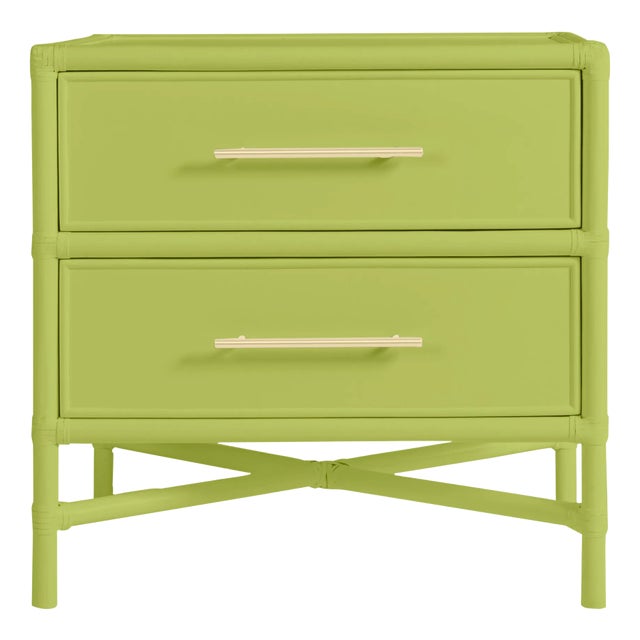 David Francis Furniture for Chairish Verona Two-Drawer Nightstand, Parakeet For Sale