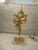 Figurative Vintage Maitland Smith Style Golden Oak Leaf on Lucite Base Table Lamp For Sale - Image 3 of 11