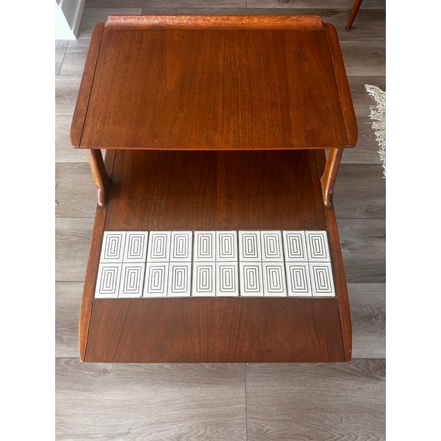 1960s Lane Furniture Cosmopolitan Walnut End Table Set For Sale - Image 10 of 15