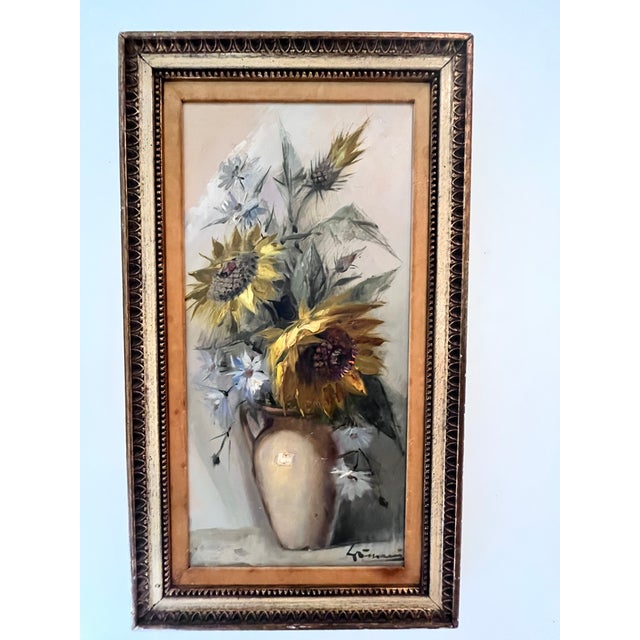 Italian Vintage Italian Floral Still Life Oil Painting by Grimani, W. T. Burger Co. For Sale - Image 3 of 10