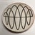 Wonderful white stoneware dish hand painted with black spiral. Bottom has Michele Quan initials and "Om" symbol incised in...