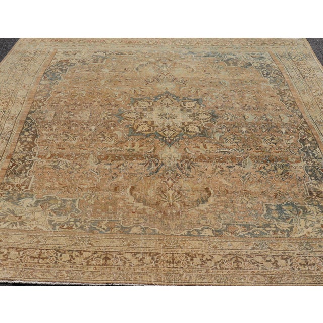 Measures: 8'9 x 11'5 This magnificent Antique Persian Bidjar rug is a true testament to the artistry and craftsmanship of...