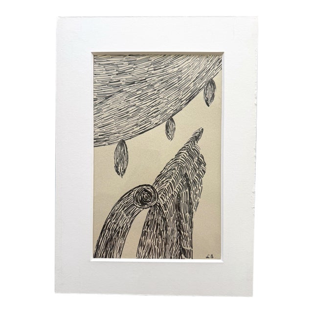 Abstract Ballpen Ink Drawing Signed Louise Bourgeois For Sale