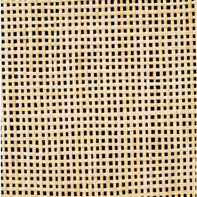 Not Yet Made - Made To Order Matthew Izzo Home Sofia Matte Gray Canvas Buffet With Four Caned Doors and Brass Hardware For Sale - Image 5 of 6