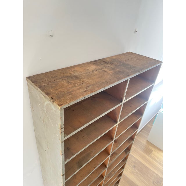 Large Antique Workshop Cabinet with Patinated Wooden Compartments, 1960s For Sale - Image 15 of 18