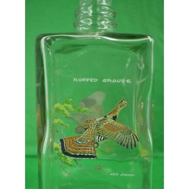 Mid 20th Century Pair X c.z. Guest Estate 'Gamebird' Decanters Hand-Painted by Ned Smith For Sale - Image 5 of 11