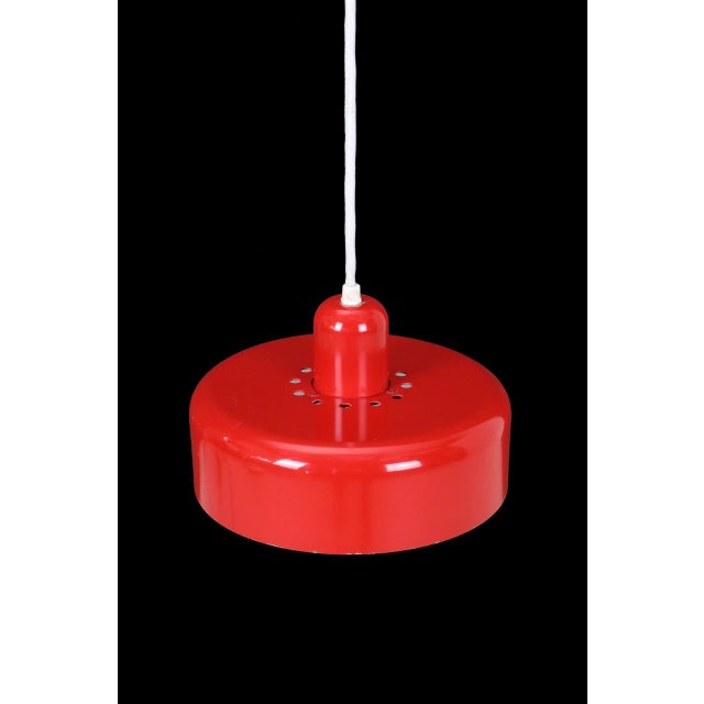 Mid-Century Modern Space Age Danish Go-Go Pendant Lamp attributed to Dan Heersø for Vitrika, 1970s For Sale - Image 3 of 16