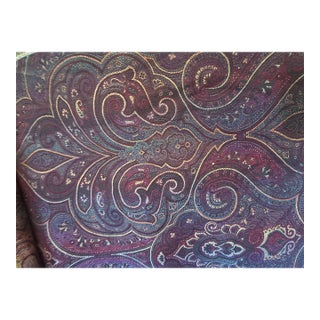 21 3/4 Yards of Paisley Fabric For Sale