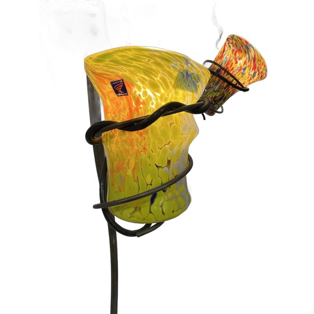 2000 - 2009 Barovier Toso Murano Vortigoto Glass Floor Lamp For Sale - Image 5 of 8