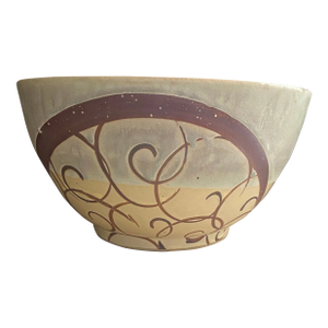 Liz Kinder Abstract Art Pottery Large Decor/Serving Bowl/Dish Summer 2002