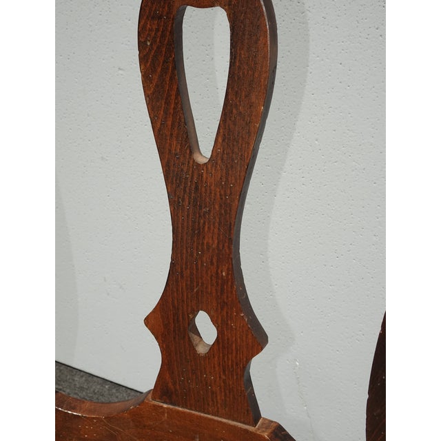 Set of Eight Vintage French Country Rush Seat Dining Chairs For Sale - Image 10 of 16