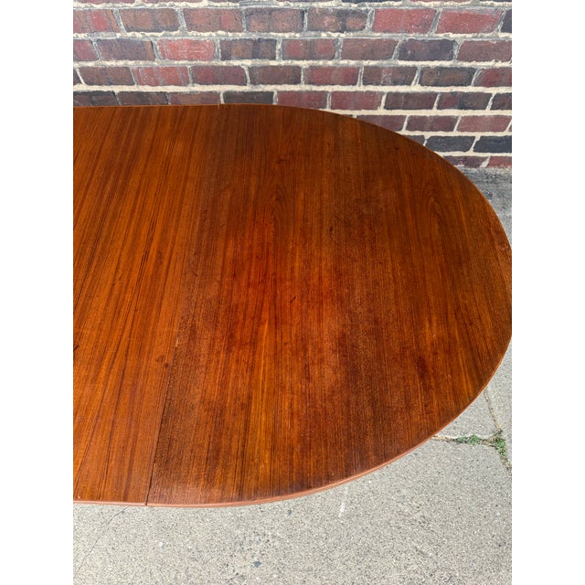 Skovmand & Andersen for Moreddi Danish Expanding Dining Table With Four Leaves 6 Chairs For Sale In Cleveland - Image 6 of 12