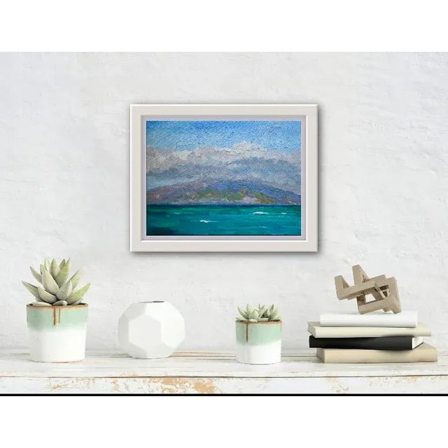 Island Views & Coastal Escapes — Molokai View, Hawaii Original oil painting by Lisa Haas, 12 x 9 unframed on linen panel,...