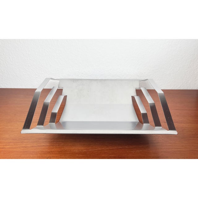 Postmodern Minimalist Metal Fruit Bowl, 1980s For Sale - Image 13 of 18