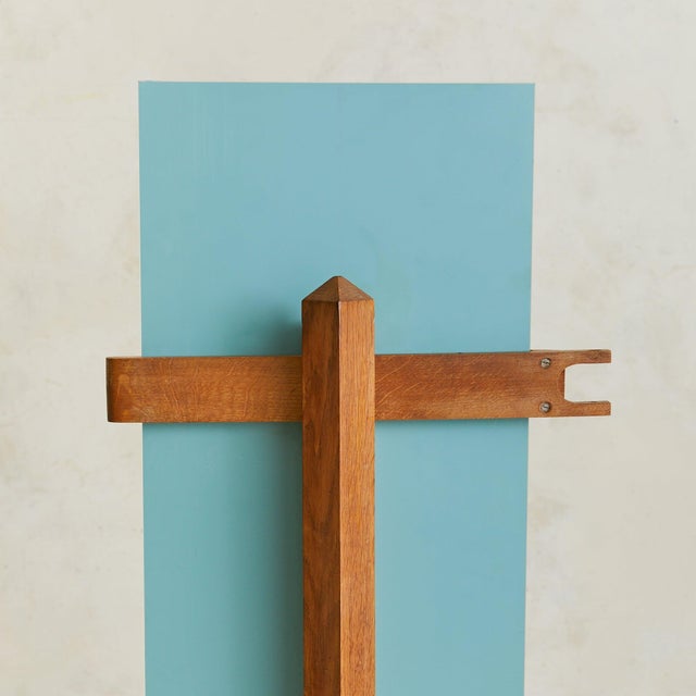 1940s French Oak Floor Mirror by Guillerme et Chambron, 1940s For Sale - Image 5 of 18