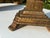 Vintage Brutalist Gilt Faux Bois Sculptural Candleholders, Graduated Pair For Sale - Image 9 of 12