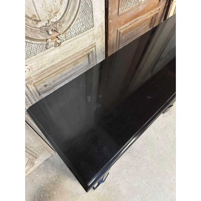French Louis XIV Style Fireplace in Black Marble, 1900s For Sale - Image 14 of 15