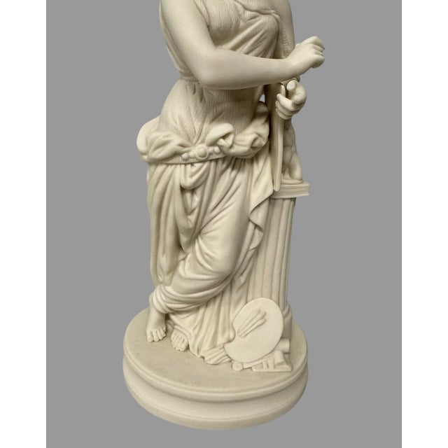 Antique Victorian Parian Statue of a Classical Victorian Maiden For Sale - Image 4 of 9