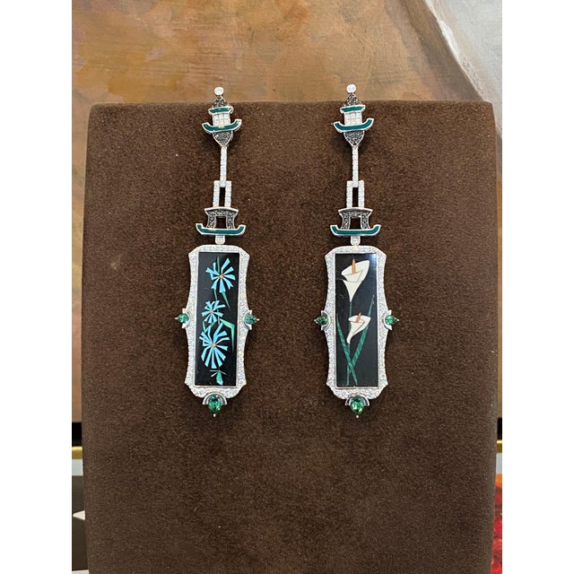 Bochic Pagoda Mosaic Earrings For Sale - Image 16 of 18