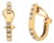 Cartier Vintage 18 Karat Yellow Gold Diamond 0.90 Inch Hoop Earrings For Sale