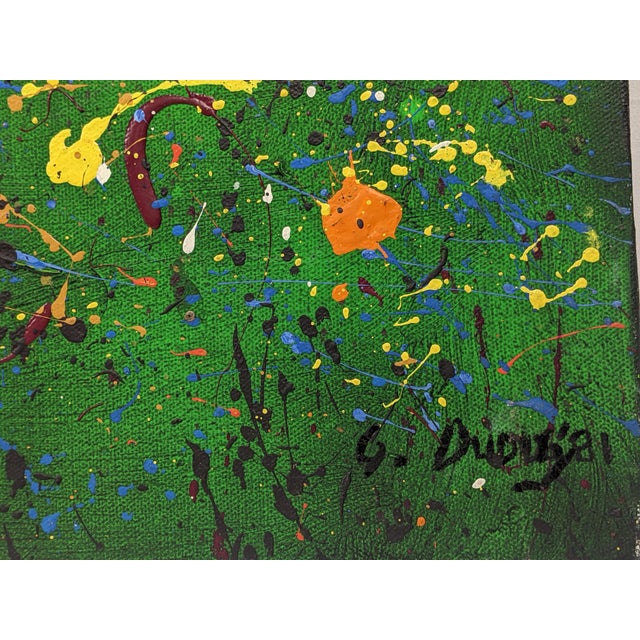 1980s Large 1981 Signed "G. Dubois Abstract Expressionist Oil on Canvas – Heavy Impasto For Sale - Image 5 of 16