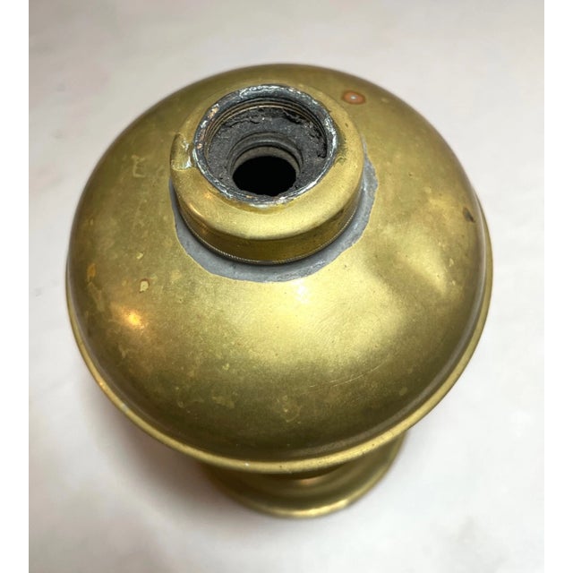 18th Century Rare Antique 18th Century Brass Figural Whale Oil Lamp 1700's Weighted Bottom For Sale - Image 5 of 6