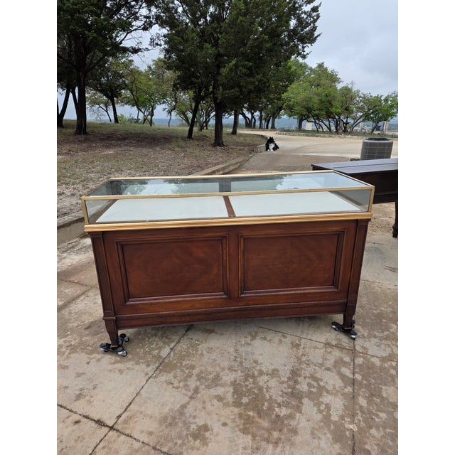 Antique Mercantile Display Case With Storage For Sale - Image 12 of 12