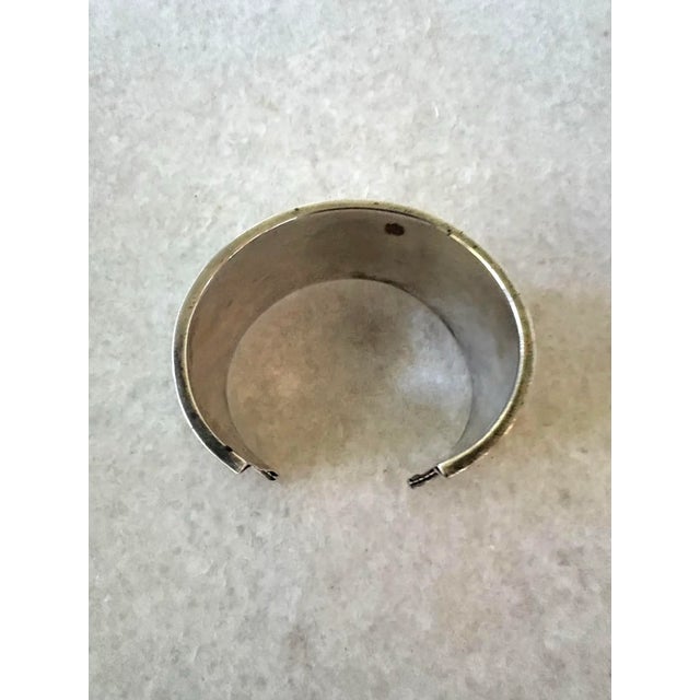 Mid 19th Century 1850s Sterling Silver Cuff Bracelet. For Sale - Image 5 of 6