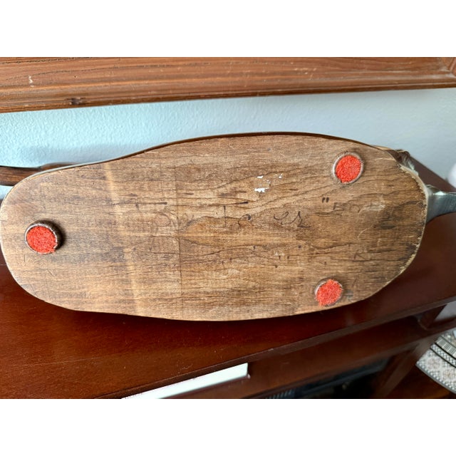 Tom Taber Signed Large Hand-Carved Duck Decoy – 1980s Vintage Folk Art For Sale - Image 12 of 12