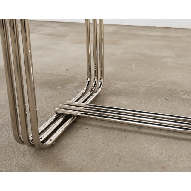 Black Ralph Lauren Black Lacquer and Chrome Hudson Dining Table For Sale - Image 8 of 18