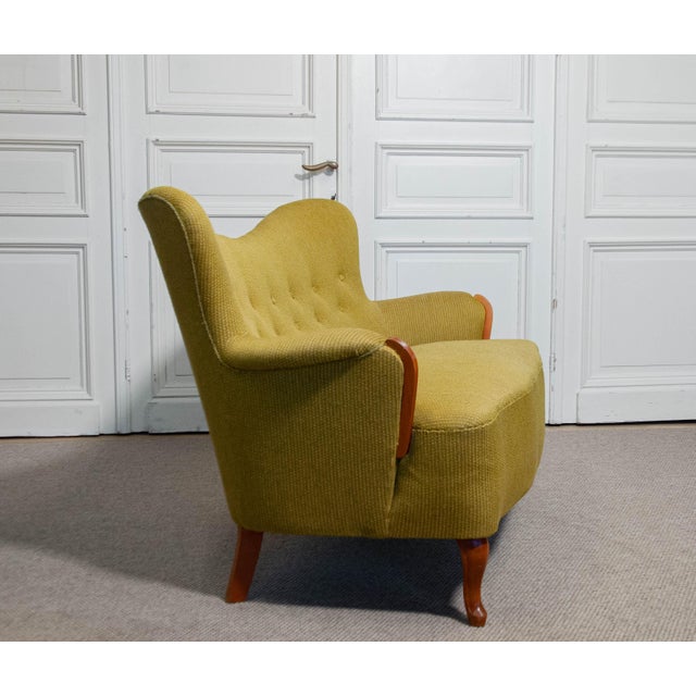 Vintage Swedish Lounge Set by Carl Malmsten, 1940s, Set of 2 For Sale - Image 17 of 18