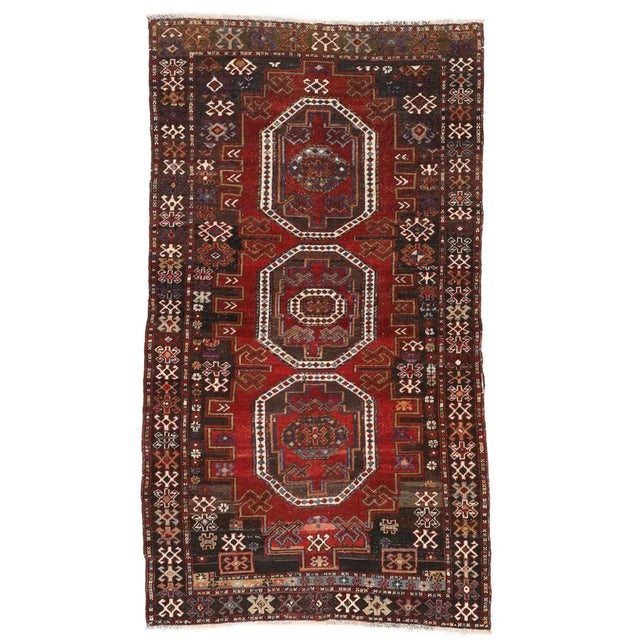 Textile Mid 20th Century Vintage Caucasian Rug For Sale - Image 7 of 7