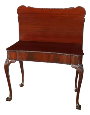 1980s Vintage Leather Top Game Table