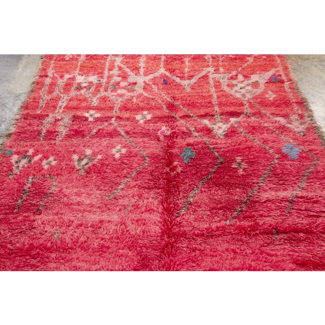 Rug & Kilim Vintage Moroccan Berber Wool Runner With Tribal Design by Rug & Kilim, 1950-1959 For Sale - Image 4 of 9