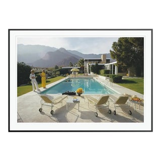 Palm Springs Pool 1970 by Slim Aarons Framed C Print For Sale