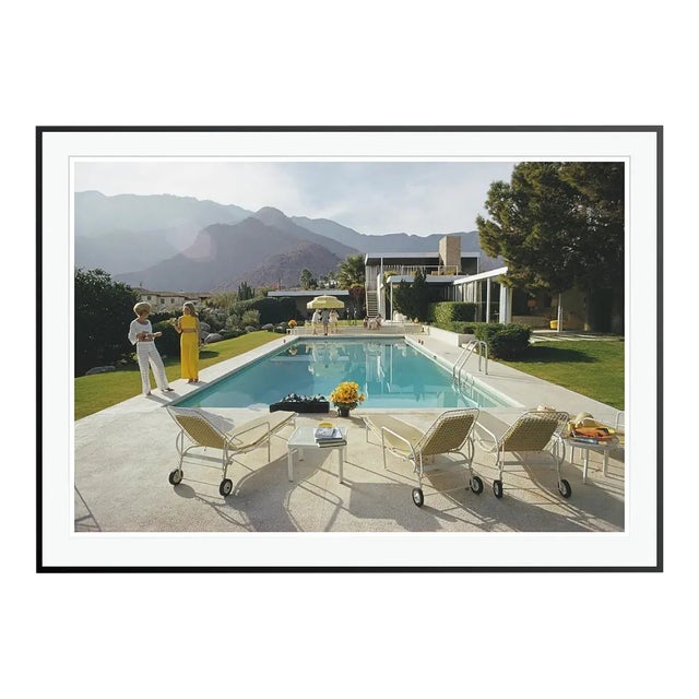 Palm Springs Pool 1970 by Slim Aarons Framed C Print For Sale