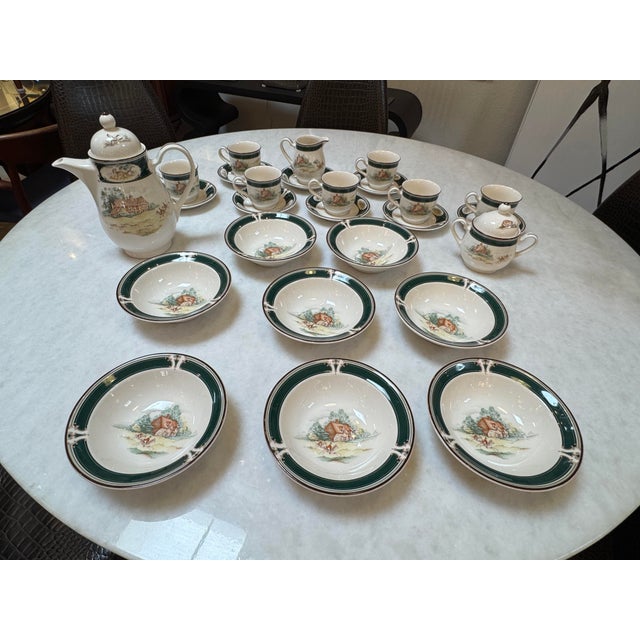 Design Plus Gallery presents a Noritake Keltcraft “Pursuit” 9170 Porcelain Tea Set. This 26-piece collection showcases...