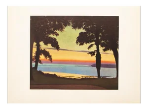 1947 Félix Vallotton, "Paysage" Original Parisian Lithograph