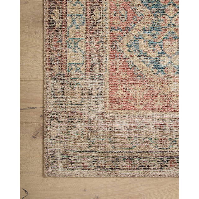 2020s Angela Rose x Loloi Aubrey Rug Ocean / Spice 18" x 18" Sample Rug For Sale - Image 5 of 8