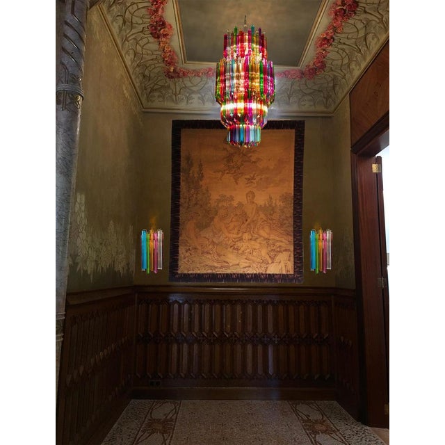 Italian Venini Style Triedri Wall Sconce in Murano, 1990s, Set of 2 For Sale - Image 13 of 14