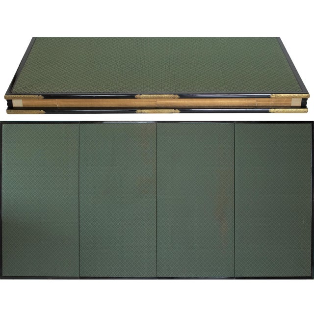"Sparrows and Persimmon", Showa Era Japanese Yamato-E Style Byobu Screen For Sale - Image 17 of 18