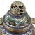 This is an antique Chinese cloisonné enamel tripod censer (incense burner) dating from the late Qing Dynasty to the early...