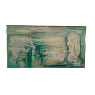 Mary Spencer Nay Mid-Century Abstract Oil Painting For Sale