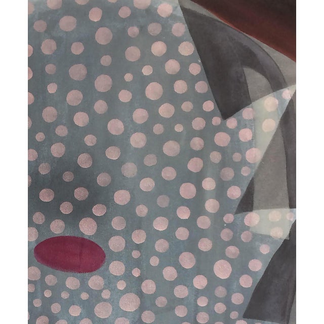 Max Manning “Untitled (CVS70)” Contemporary Blue, Pink, & Red Geometric Abstract Painting, 2017 For Sale - Image 4 of 8