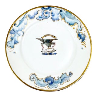 Antique Haviland Limoges Scottish Clan Graham "N'oublie" Crest - Set of 4 For Sale