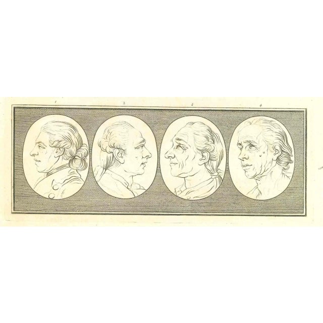 Heads of men is an original etching realized by Thomas Holloway for Johann Caspar Lavater's "Essays on Physiognomy,...