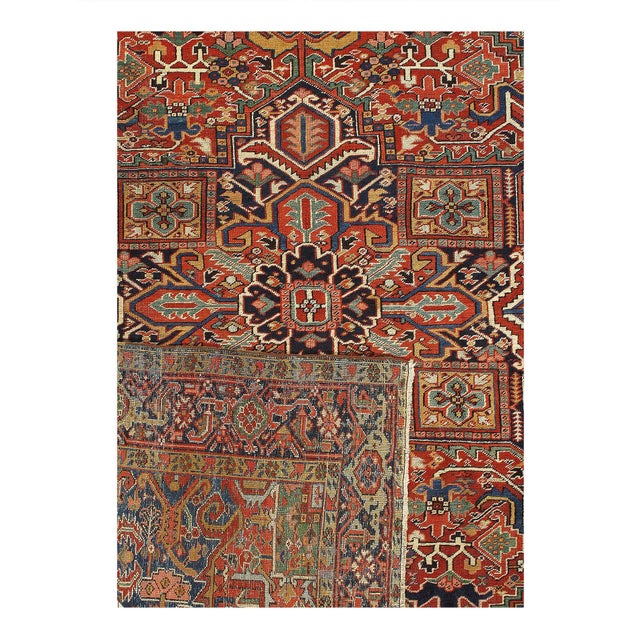 Traditional Pasargad DC Fine Hand Knotted Antique Heriz Rug For Sale - Image 3 of 4